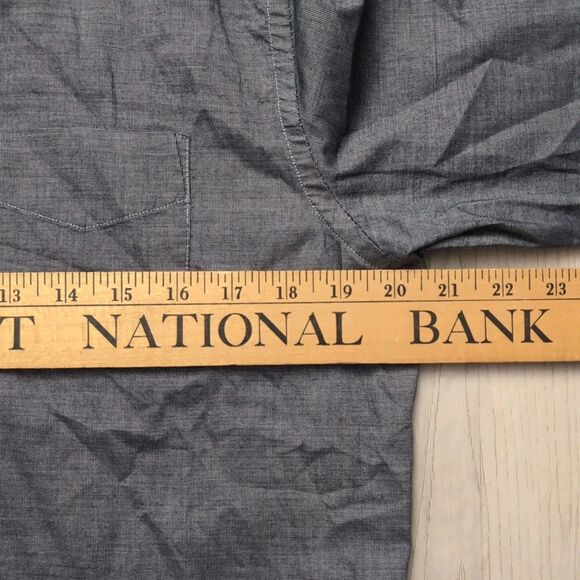 UNTUCKit Shirt Mens Small Longsleeves Button-up Slate Gray Dress Shirt - Picture 3 of 4